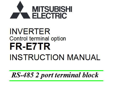 FR-E7TR手冊下載